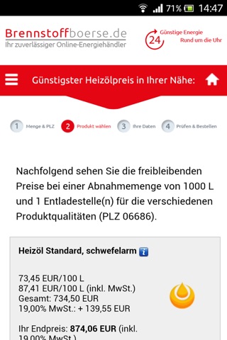 Brennstoffbörse screenshot 3