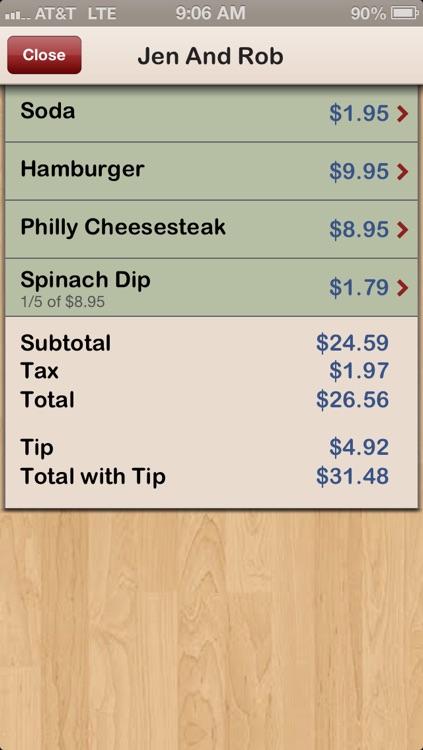Separate Checks with QuickSplit - The Best Check Splitter / Tip Calculator...Period screenshot-3
