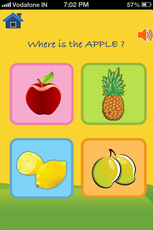 First Step - Fun and Educational Game for Toddlers, Pre Schoolers and Kids to teach about Fruits, Vegetables, Colors, and Shapes ( 1,2,3,4 and 5 Years Old ) screenshot 2