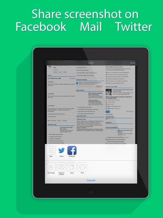 Webpage Screenshot - Web to JPEG for iPad