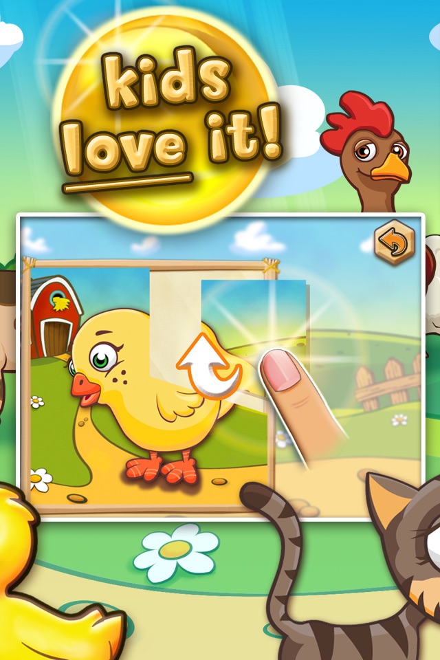 Farm animal puzzle for toddlers and kindergarten kids screenshot 2
