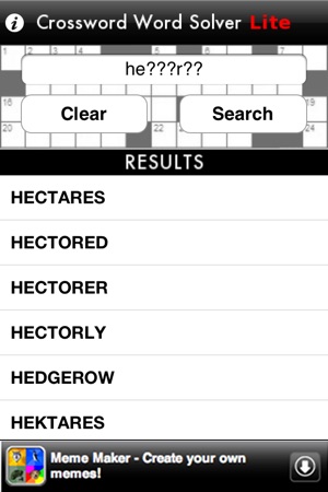 Crossword Word Solver Lite