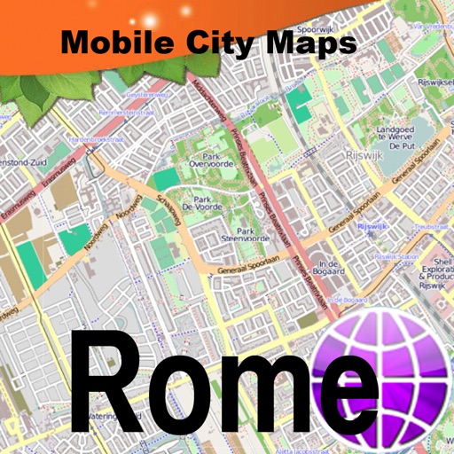 Rome Street Map. icon