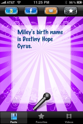 Miley Cyrus Awesome Facts + Videos screenshot 2