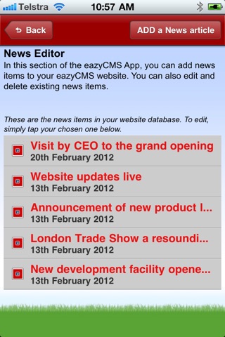 eazyCMS Website Editor screenshot 2