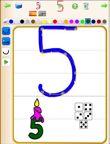 Write Numbers from 0 to 9 - English and Spanish Sounds screenshot 4