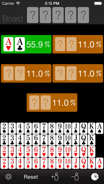 Poker Hand Range Odds Calculator