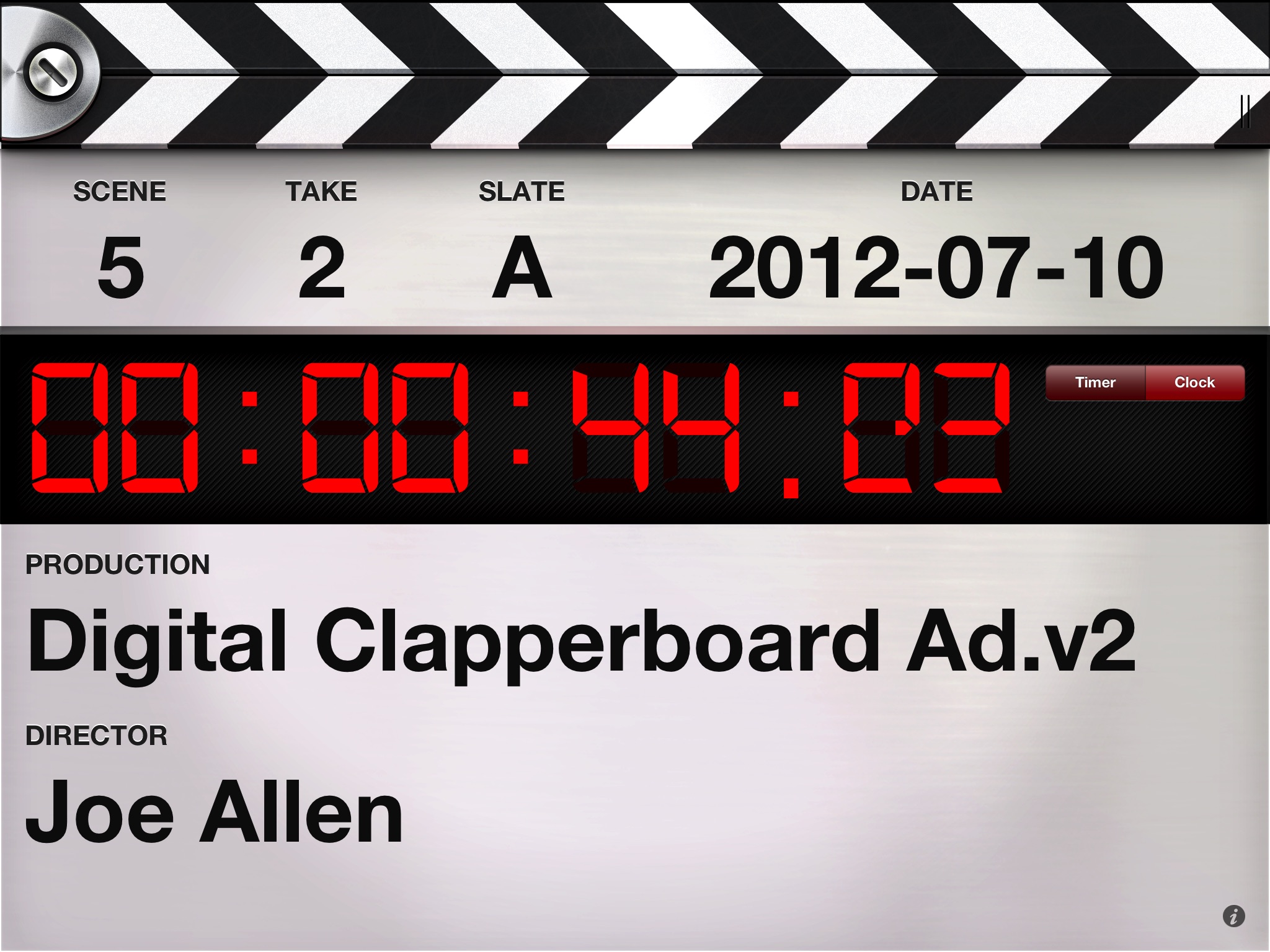 Digital Clapperboard - Timecode Sync and Video Slate screenshot 4