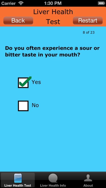 Liver Health Test App