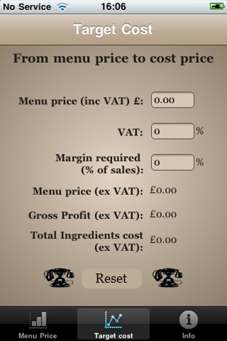 Menu Profit Calculator screenshot 2