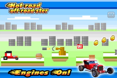 Hot-Rod Off RoadSter FREE : Super tiny Pixel Car race screenshot 3