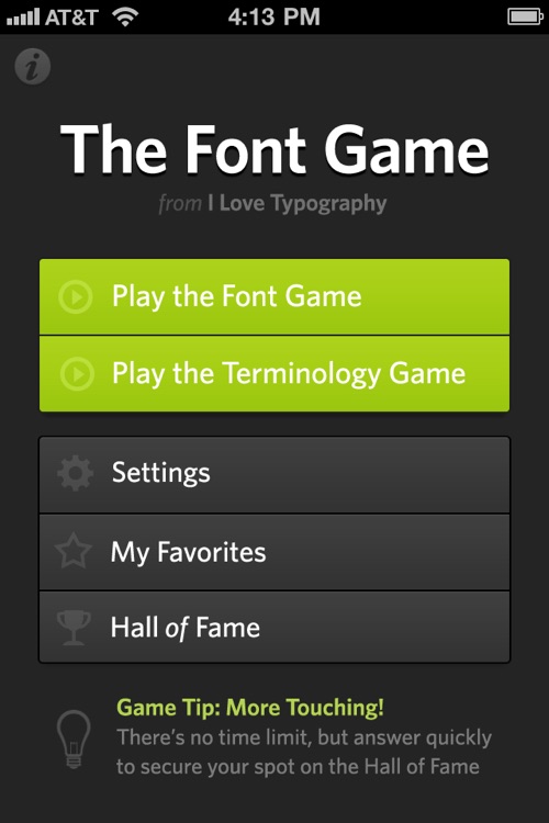 The Font Game