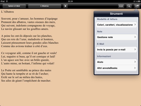 Baudelaire: Fleurs du Mal et d’autres poèmes for iPad screenshot 4