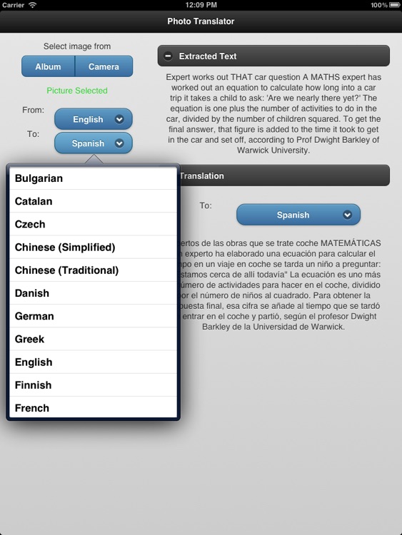 Photo Translator for iPad Pro