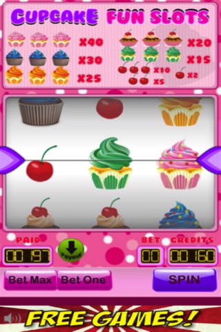 Cupcake Fun Slots - Family Slot Machine Free iPhone/iPad Edition screenshot 3