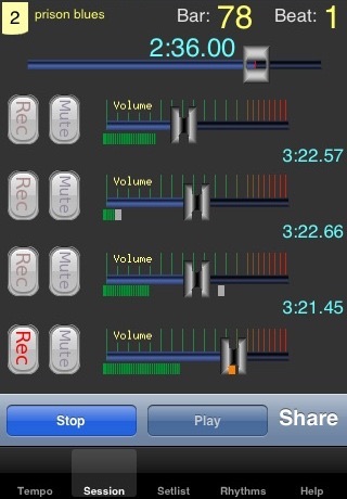 GigBaby! four track recorder, metronome, drum machine