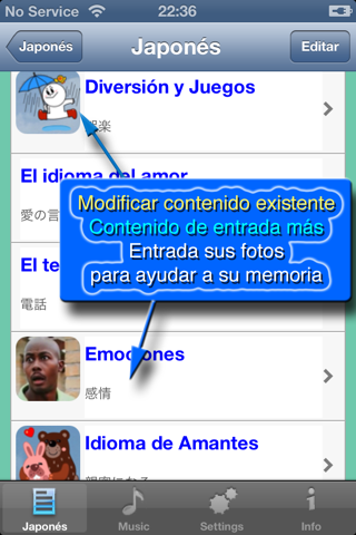 Japonés - Talking Spanish to Japanese Translator and Phrasebook screenshot 2