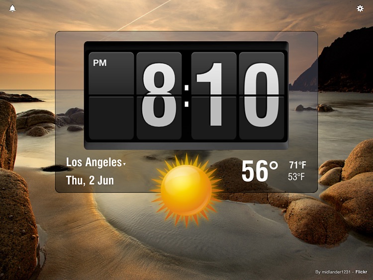 Flip Clock - Beautiful Weather Clock for iPad screenshot-0