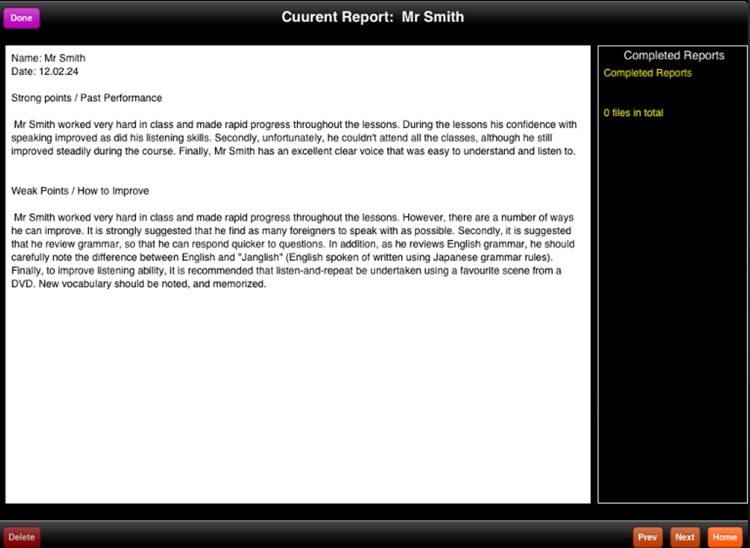 Student Report Writer