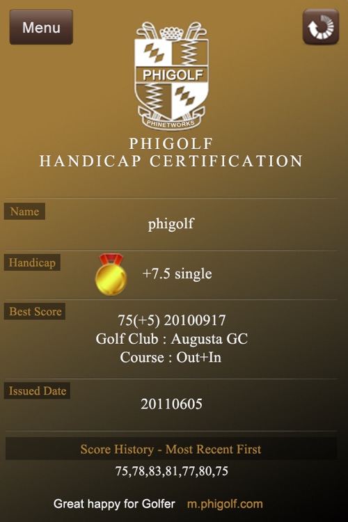 Golf Handicap by phiGolf