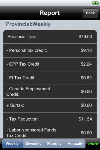 Canada Income Tax Calculator screenshot 4