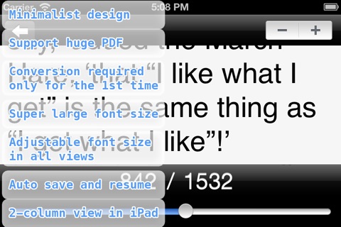 BigReader : PDF Reflow with Large Font screenshot 4
