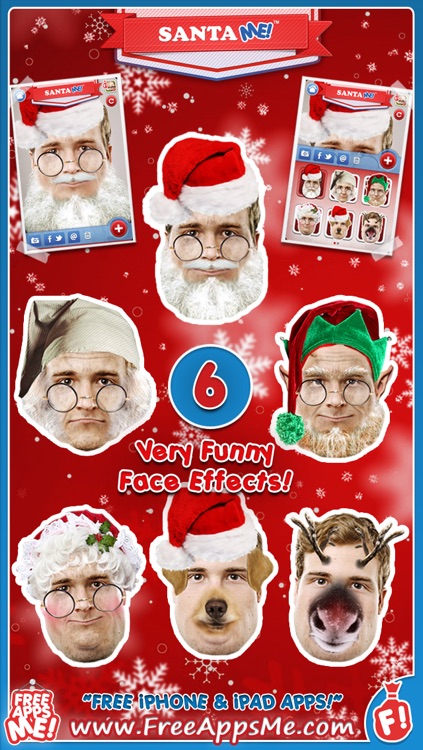 Santa ME! FREE - Easy to Christmas Yourself with Elf, Ruldolph, Scrooge, St Nick, Mrs. Claus Face Effects!