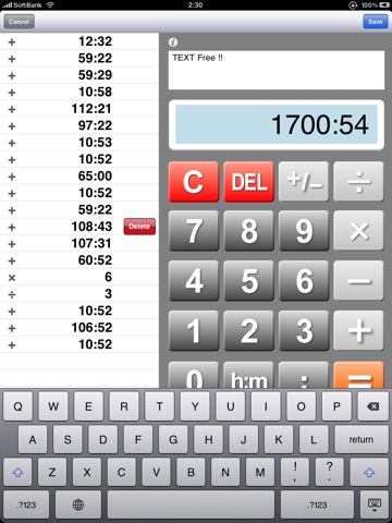 Time Calc HD screenshot 3