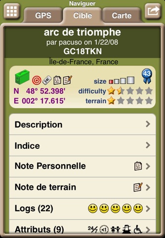 Geocaching with Geosphere screenshot 2