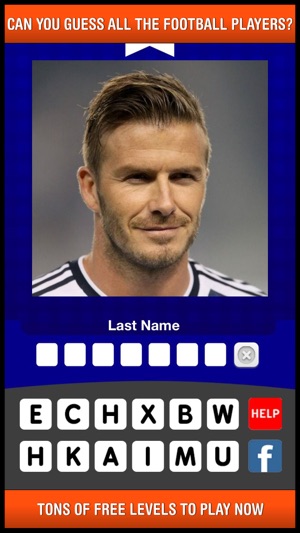 Football player logo team quiz game: gue