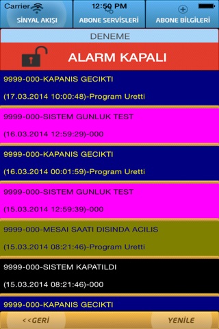 Arsim Alarm screenshot 2