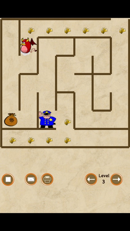 Police and Robber Maze (catch the money before the crook)