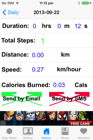 step meter (Pedometer) (free) screenshot 4