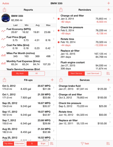 auto care car maintenance service and gas log app price drops