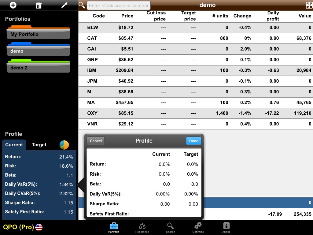 Quantitative Portfolio Optimizer (HK) screenshot 3