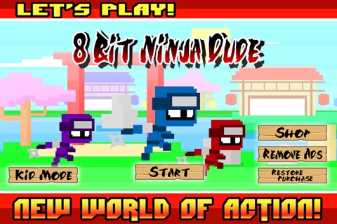 8bit Ninja Dude: Retro Fighting & Running Game screenshot 2