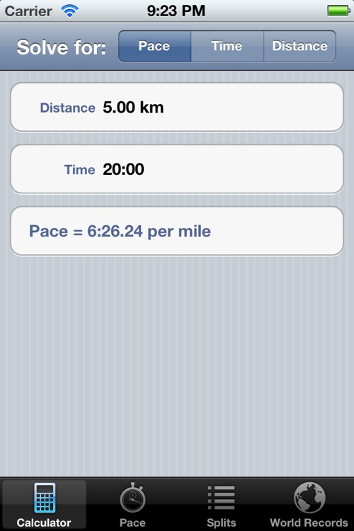 Run Calculator