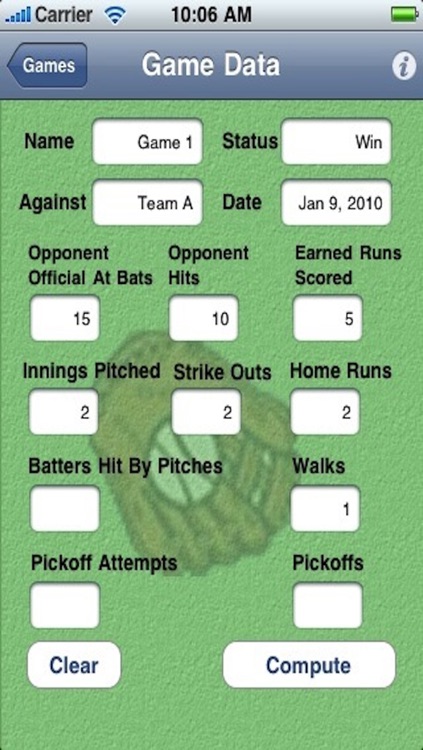 MyBaseball Pitching Stats