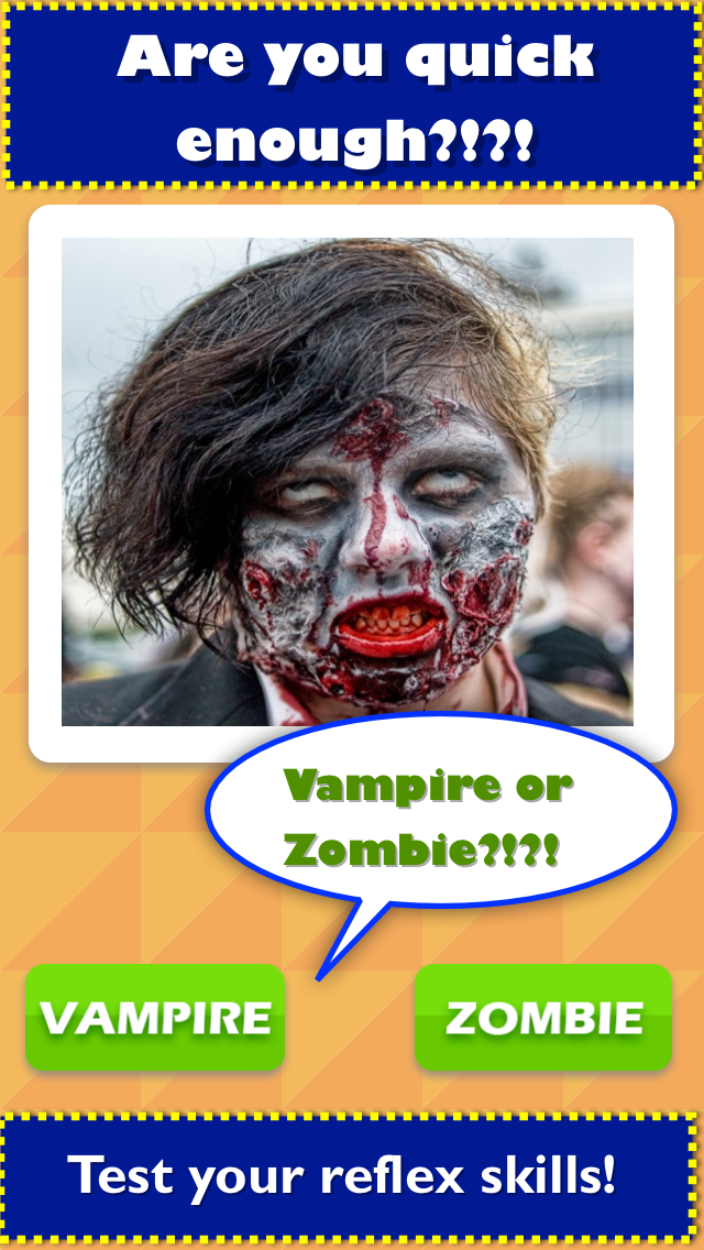 TicToc Pic: Zombie or Vampire Reflex Test Gameのおすすめ画像1