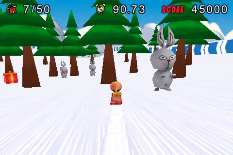 Little Red Sled - 3D Racing screenshot 3