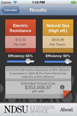 Heating Fuel Cost Comparison screenshot 3