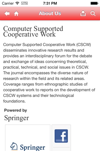 CSCW Journal screenshot 2