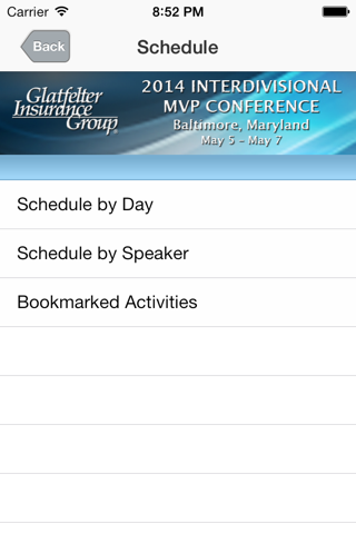 2014 Glatfelter Insurance Group Interdivisional MVP Conference screenshot 4