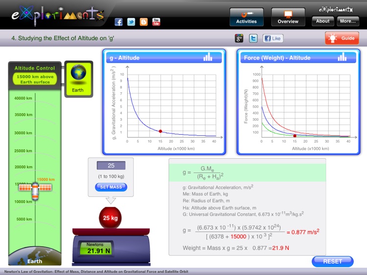 Exploriments: Newton's Law of Universal Gravitation screenshot-3