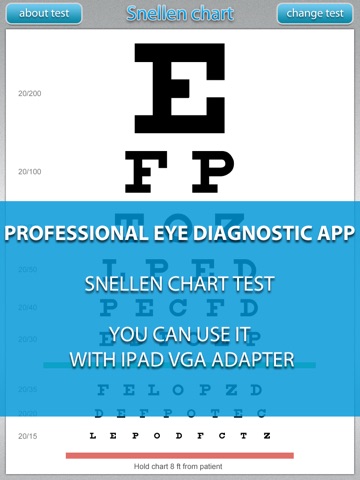 Snellen chart HD - Medical eye Diagnostic chart and test screenshot 3