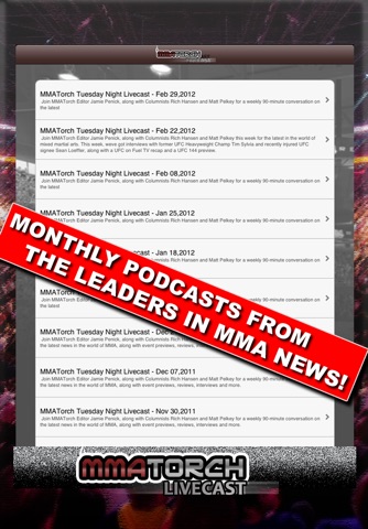 MMA Torch Livecast screenshot 2