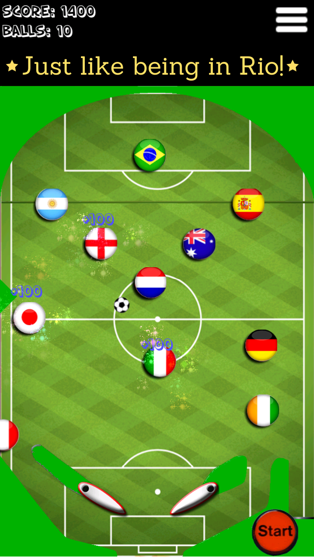 無料 サッカー ピンボール 2014年版 ブラジル  －ピンボールのチャンピオンになろう  そしてアーケードゲームでプレイしよう。のおすすめ画像3