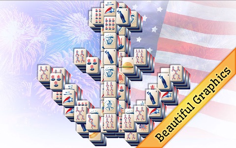 4th of July Mahjong screenshot 3
