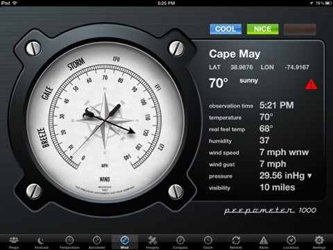 Peepometer - a Retro Weather App by swackett screenshot 2