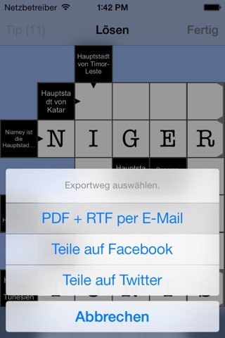 Cruciverber LITE - der Kreuzworträtsel-Generator screenshot 4